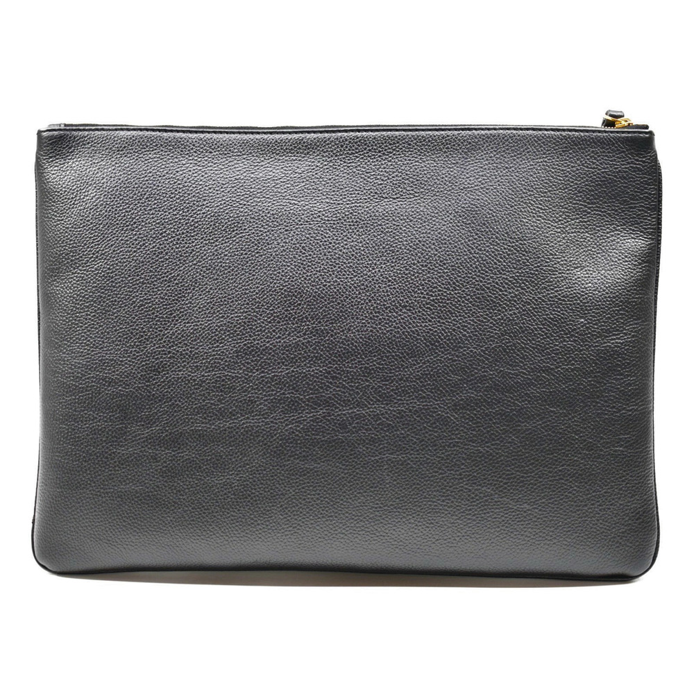 Balenciaga Bag Black Clutch White Leather